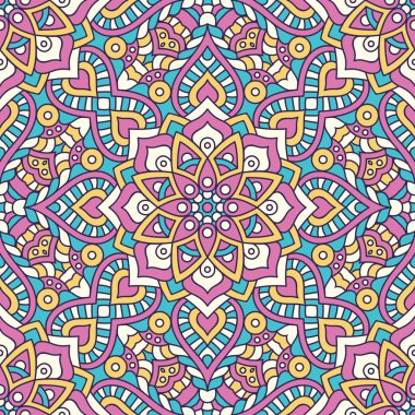 etnik çiçek seamless modeli