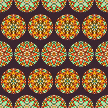 etnik çiçek seamless modeli