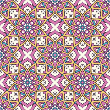 etnik çiçek seamless modeli