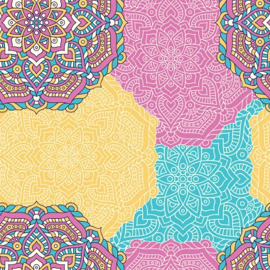 etnik çiçek seamless modeli