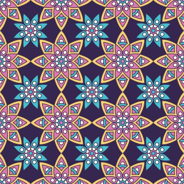 etnik çiçek seamless modeli