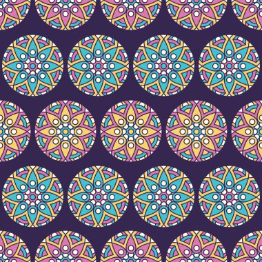 etnik çiçek seamless modeli