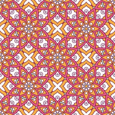 etnik çiçek seamless modeli