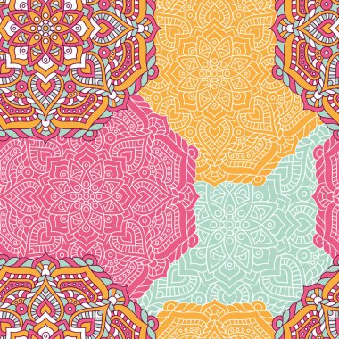 etnik çiçek seamless modeli