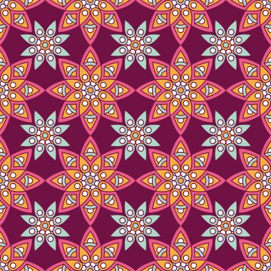 etnik çiçek seamless modeli