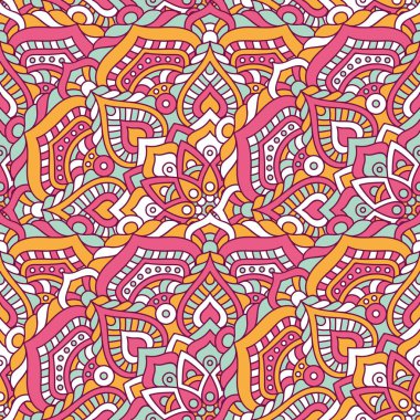 etnik çiçek seamless modeli