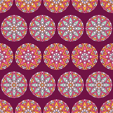 etnik çiçek seamless modeli