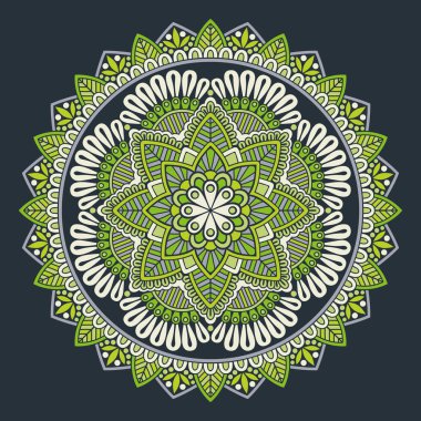 Vektör Hintli Mandala