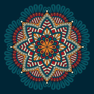 Vektör Hintli Mandala