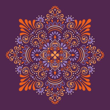 Vektör Hintli Mandala