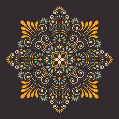 Vektör Hintli Mandala