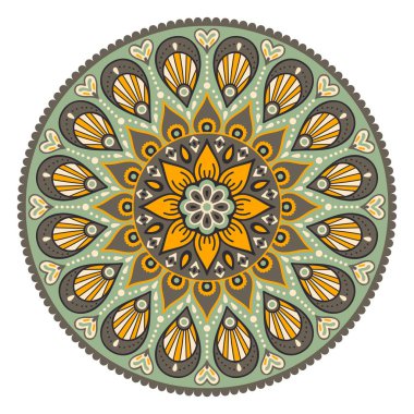 Vektör Hintli Mandala