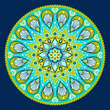 Vektör Hintli Mandala