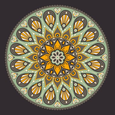 Vektör Hintli Mandala