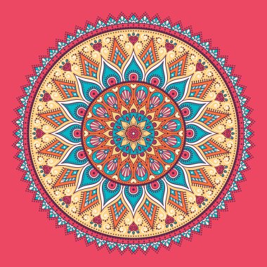 Vektör Hintli Mandala