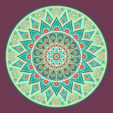 Vektör Hintli Mandala