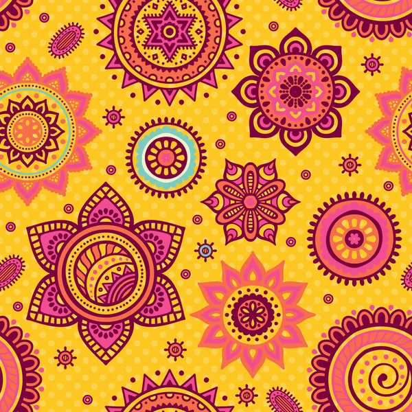 etnik çiçek seamless modeli