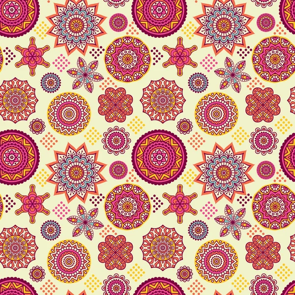 etnik çiçek seamless modeli