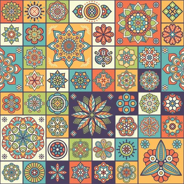 etnik çiçek seamless modeli