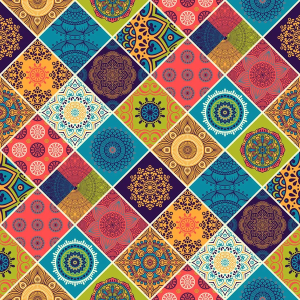 etnik çiçek seamless modeli