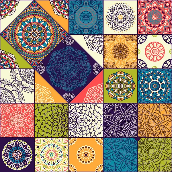 etnik çiçek seamless modeli