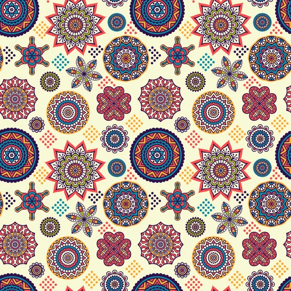 etnik çiçek seamless modeli