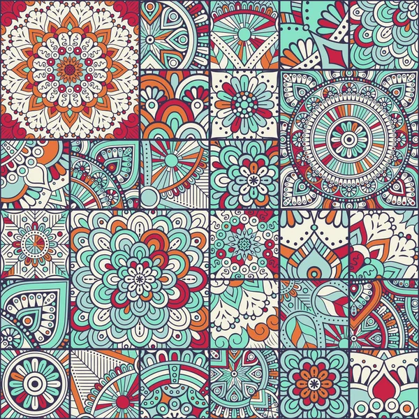 etnik çiçek seamless modeli