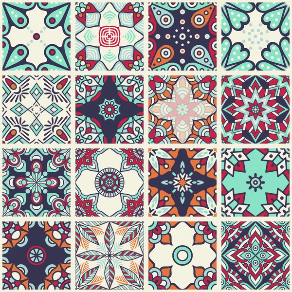 stock vector Ethnic floral seamless pattern