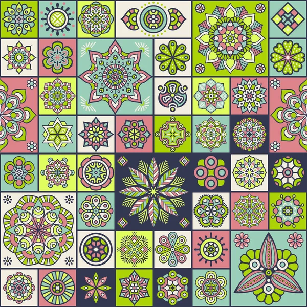 etnik çiçek seamless modeli