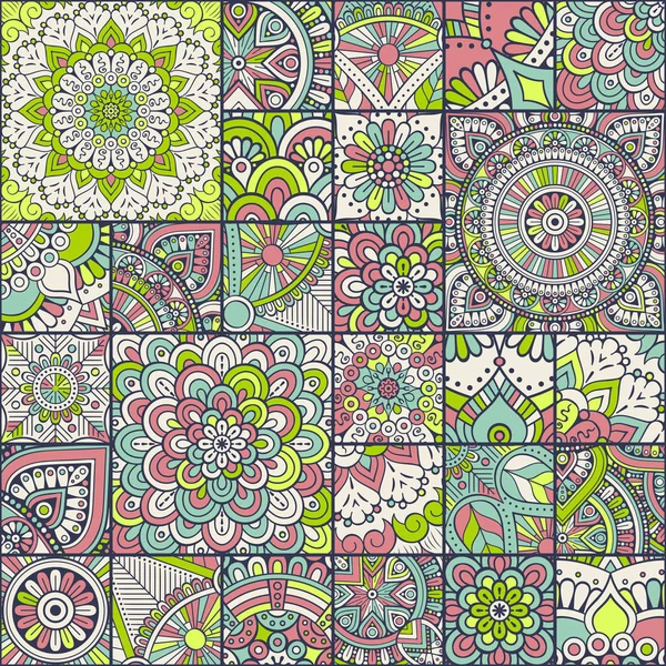 etnik çiçek seamless modeli