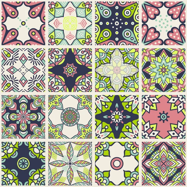 etnik çiçek seamless modeli