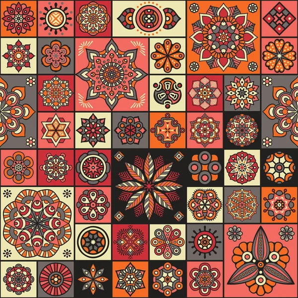 etnik çiçek seamless modeli