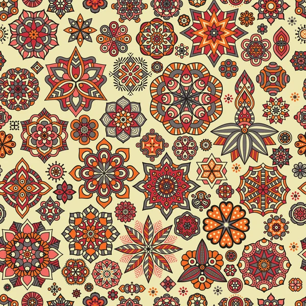 etnik çiçek seamless modeli