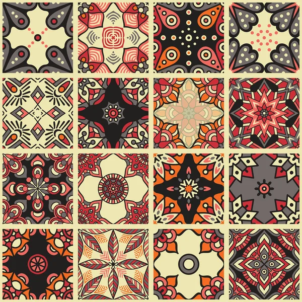 etnik çiçek seamless modeli