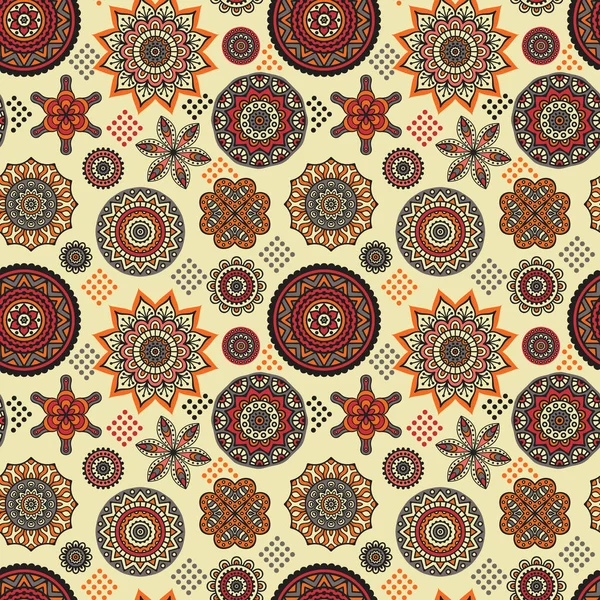 etnik çiçek seamless modeli