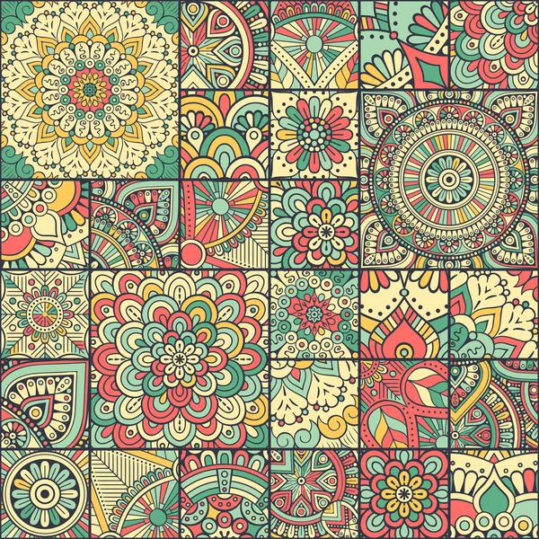 etnik çiçek seamless modeli