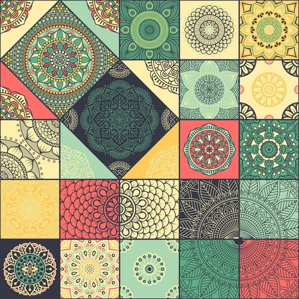 etnik çiçek seamless modeli