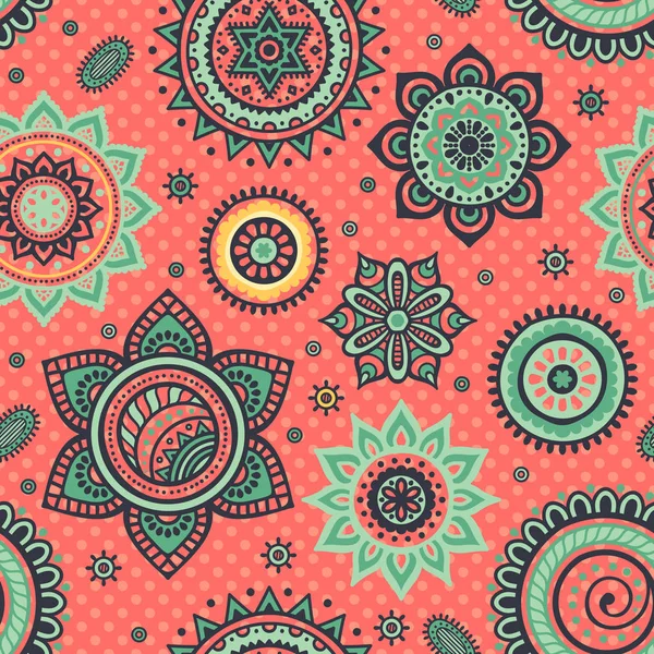 etnik çiçek seamless modeli