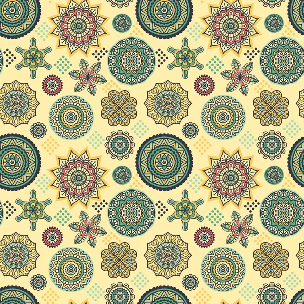 etnik çiçek seamless modeli