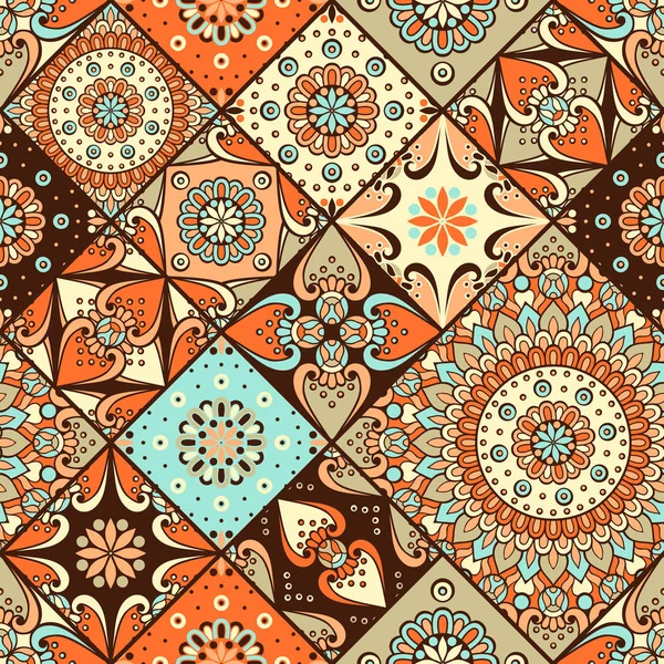 etnik çiçek seamless modeli