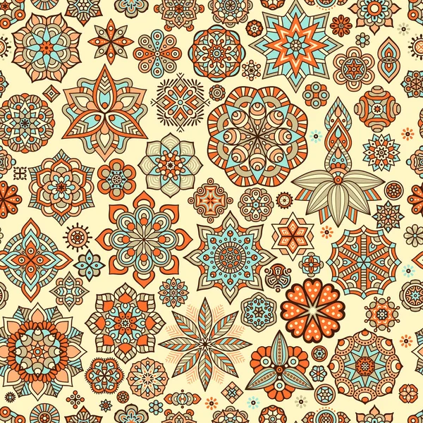 etnik çiçek seamless modeli