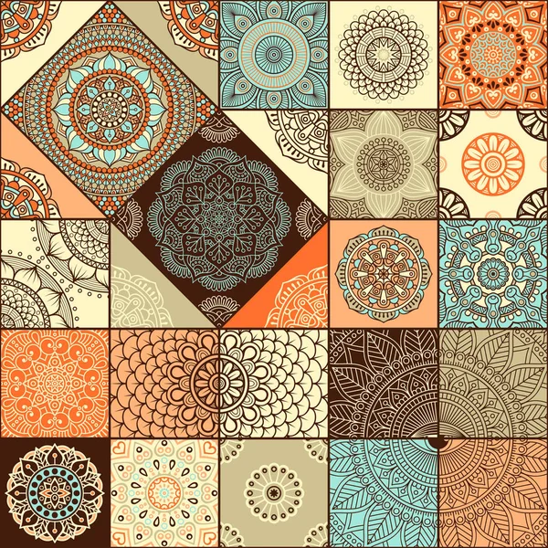 etnik çiçek seamless modeli