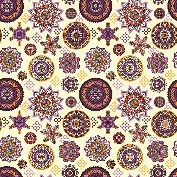 etnik çiçek seamless modeli