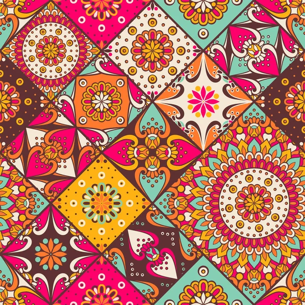 etnik çiçek seamless modeli