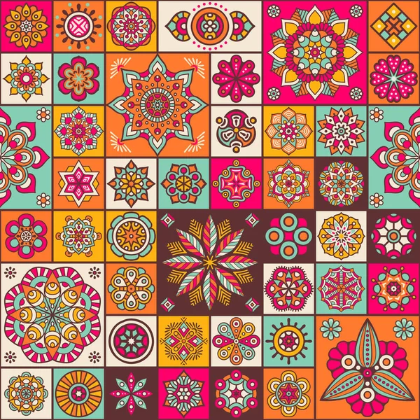 etnik çiçek seamless modeli