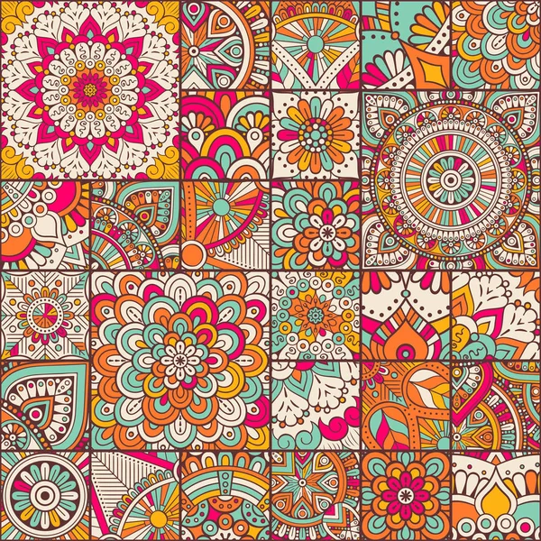 etnik çiçek seamless modeli