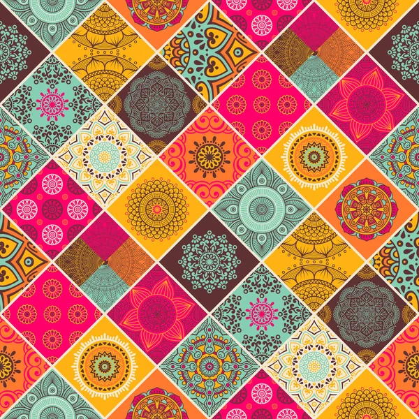 etnik çiçek seamless modeli