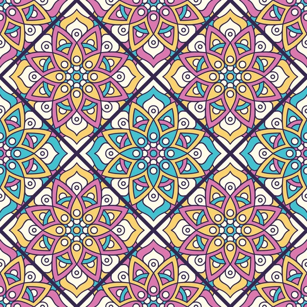 etnik çiçek seamless modeli