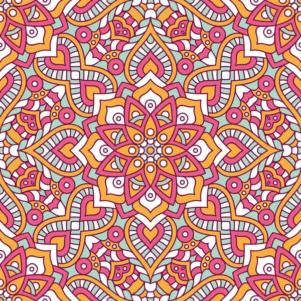 Ethnic floral seamless pattern — Stock Vector