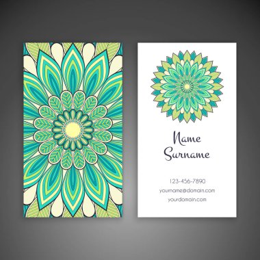 Kartvizit. Vintage dekor elementleri.